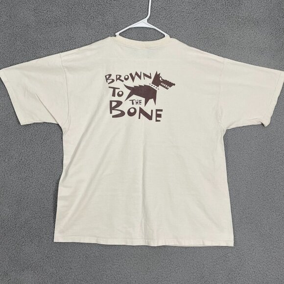Vintage UPS Brown To The Bone Tee 2XL White Cartoon Dog Short Sleeve Tee - Picture 6 of 10